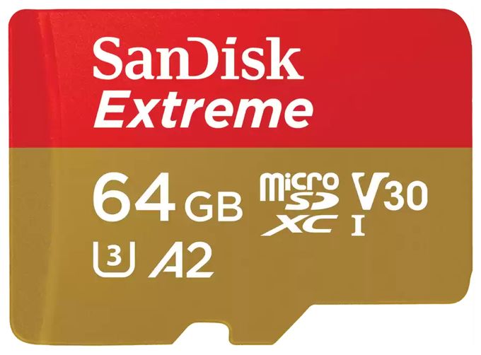 MicroSDXC Speicherkarte 64 GB Class 3 (U3) Klasse 10 Extreme A2 