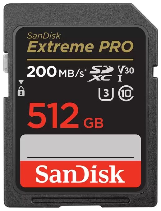 SDXC Speicherkarte 512 GB Class 3 (U3) Klasse 10 Extreme Pro 