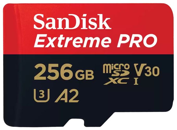MicroSDXC Speicherkarte 256 GB Class 3 (U3) Klasse 10 Extreme Pro A2 