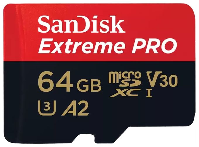 MicroSDXC Speicherkarte 64 GB Class 3 (U3) Klasse 10 Extreme Pro A2 