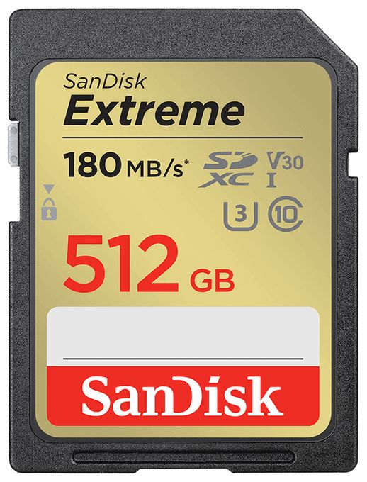 SDXC Speicherkarte 512 GB Class 3 (U3) Klasse 10 SanDisk Extreme 
