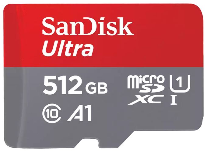 MicroSDXC Speicherkarte 512 GB Class 1 (U1) Klasse 10 Ultra A1 