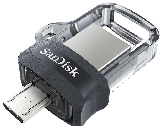 USB Type-A / Micro-USB Stick 256 GB (Schwarz, Silber, Transparent) Ultra Dual Drive m3.0 