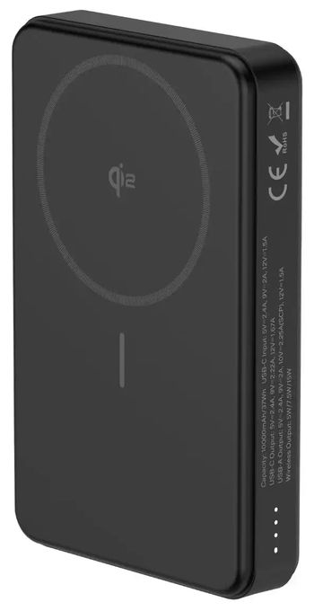 10000 mAh Powerbank USB Typ-C Kabelloses Laden  MagPower Max (Schwarz) 