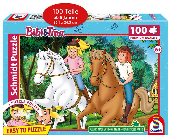 56543 Bibi & Tina, Sommerausritt Kinderpuzzle, 100 Teile 