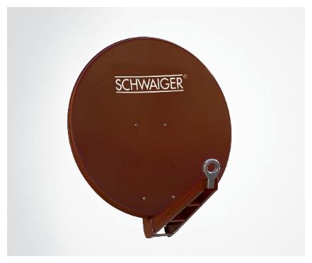 75 cm Aluminium, Stahl Sat-Spiegel  SPI075PR011 Alu-Spiegel Satellitenantenne (Rot) 