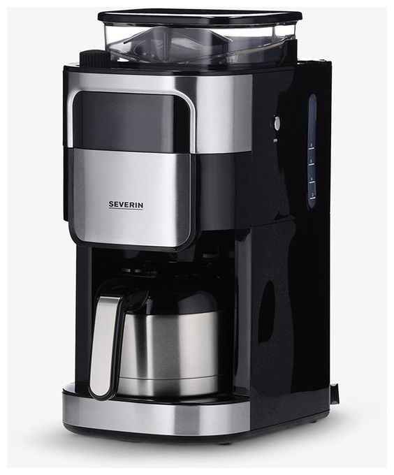 8 Tassen Thermo Filterkaffeemaschine  KA4814 (Schwarz, Edelstahl) 