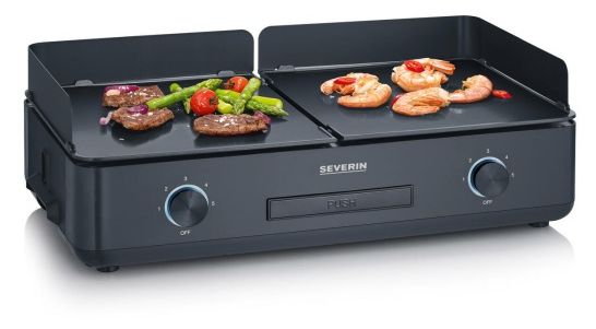 2 Zone(n) 2200 W mit 480 x 270 mm Fläche  PG8569 Suave Plancha  Tischgrill (Schwarz) 