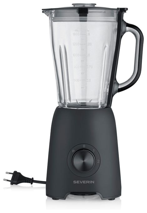 1,5 l Standmixer 2 Geschwindigkeiten 600 W (Schwarz, Transparent) SM3722 