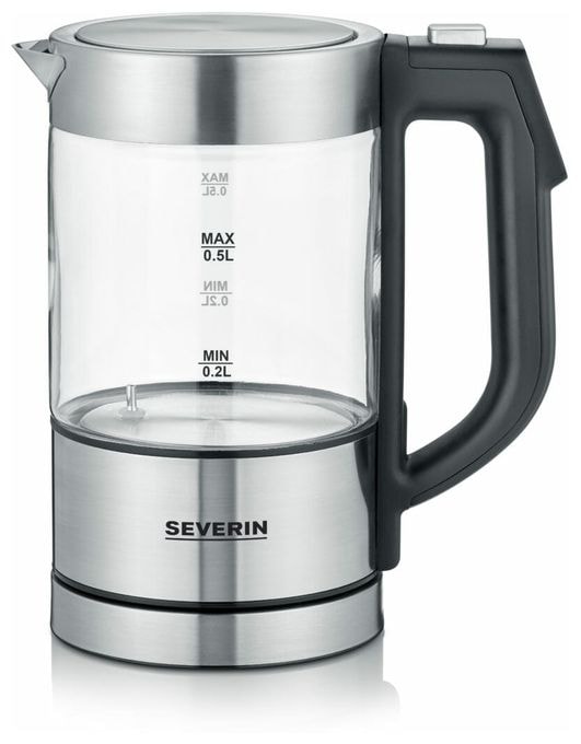 0,5 l Wasserkocher 1100 W (Schwarz, Transparent) WK3458 