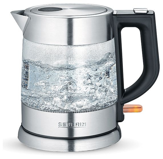1,0 l Wasserkocher 2200 W (Schwarz, Edelstahl, Transparent) WK3468 