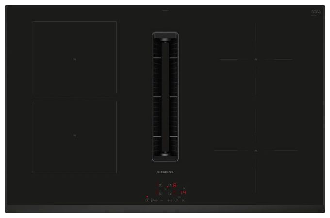 80 cm Induktionskochfeld 4 Kochzonen mit integriertem Dunstabzug iQ300 ED851BGA7 (ED851BS16E + HZ9VDSB2) autarkes 