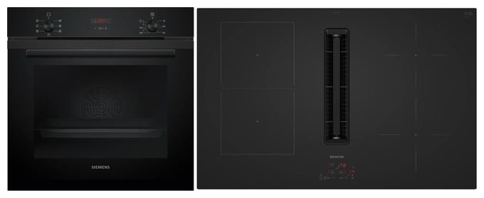 Backofen-Set groß mit autarkem 80 cm Induktions Kochfeld EQ31A8BMAT (HB213ABB3 + ED81ABS16E) 
