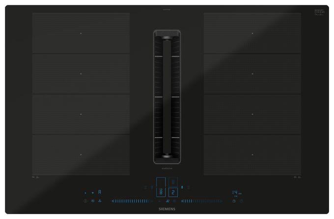 80 cm Induktionskochfeld 4 Kochzonen mit integriertem Dunstabzug iQ700 EX800NX68E autarkes 