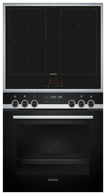 Herdset groß AutoClean activeClean mit 60 cm Induktions Kochfeld EX83DC2 (EM645CQB6E + HE578GBS4) 