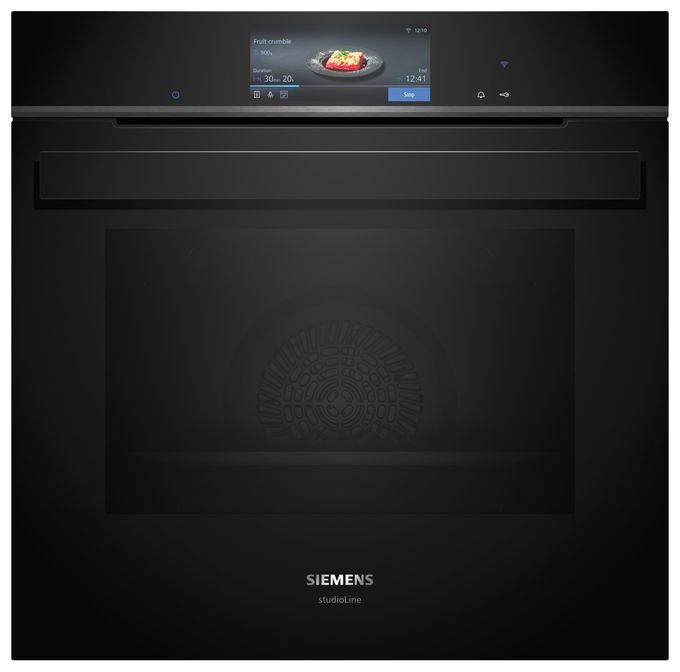 Einbaubackofen groß AutoClean (Edelstahl, Schwarz) iQ700 HB978GMB1 