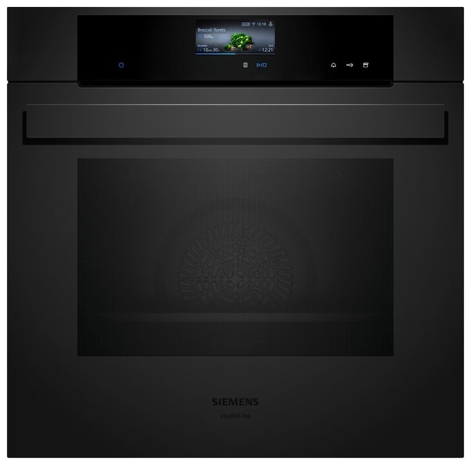 Einbaubackofen groß Dampfgaren AutoClean (Schwarz) iQ700 HS936GCM1 