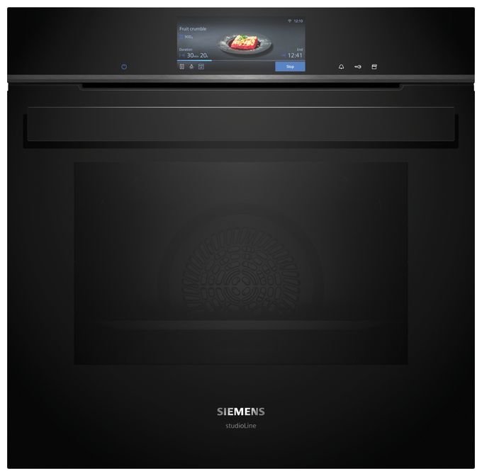 Einbaubackofen groß Dampfgaren (Schwarz) iQ700 HS938GCB2 
