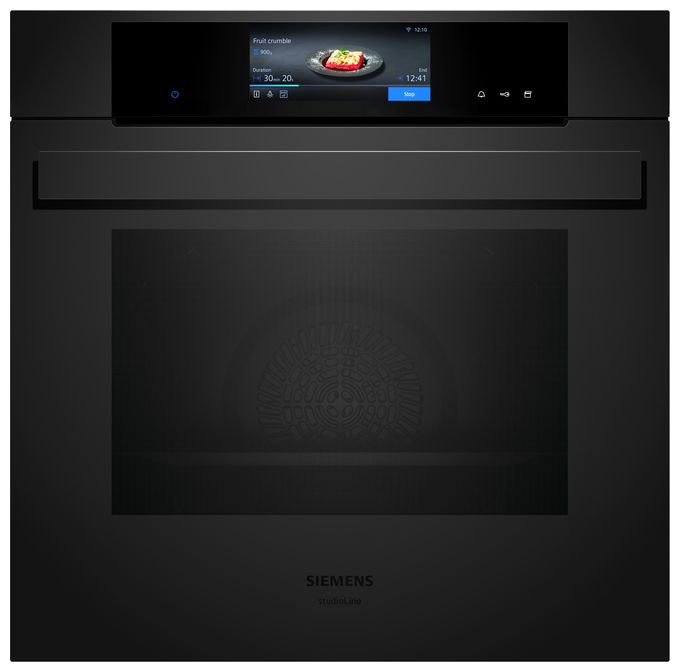 Einbaubackofen groß Dampfgaren AutoClean (Schwarz) iQ700 HS938GDM1 