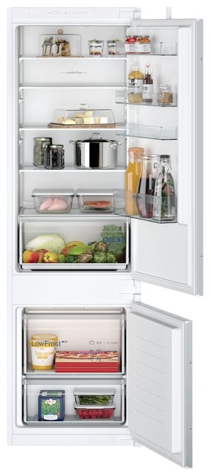 200 l / 70 l Einbau Kühl-/Gefrierkombination 216 kWh NoFrost iQ100 KI87VNSE0 Schlepptür 