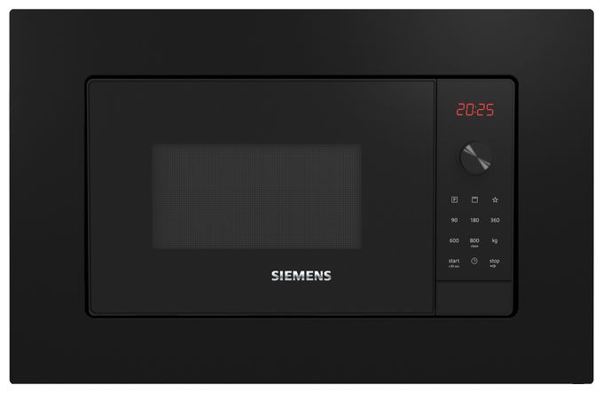 Einbau-Mikrowelle 800 W Größe: klein 5 Stufen Grill (Schwarz) iQ300 BE623LMB3 