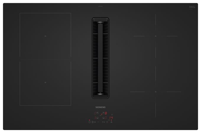 80 cm Induktionskochfeld 4 Kochzonen mit integriertem Dunstabzug iQ300 ED81ABS16E autarkes 