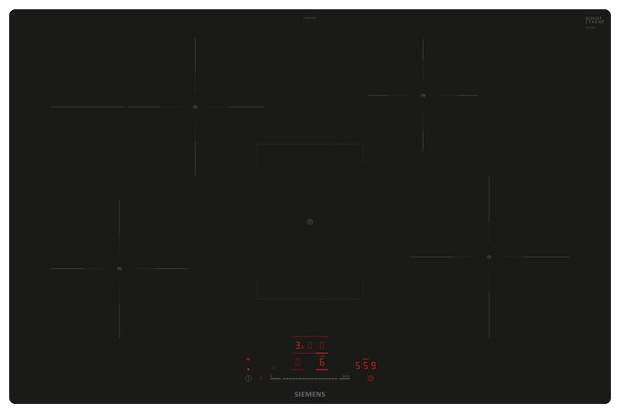 80 cm Induktions Kochfeld/Herdplatte 4 Zone(n) iQ300 EH801HFB1E autarkes 