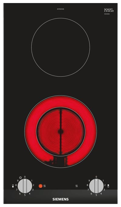 Glaskeramik Kochfeld/Herdplatte 2 Zone(n) iQ300 ET375CFA1E autarkes Domino 30cm 