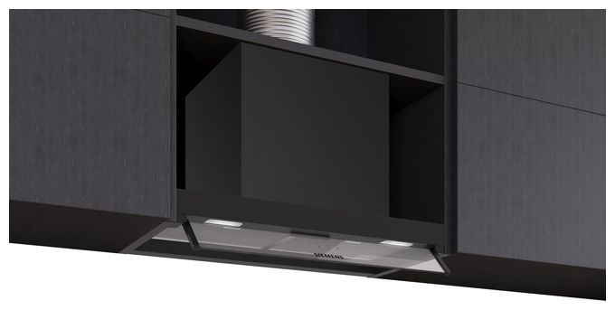 Abluft/Umluft Dunstabzugshaube/Esse Einbau 60 cm (Schwarz) iQ300 LJ65BCC60 