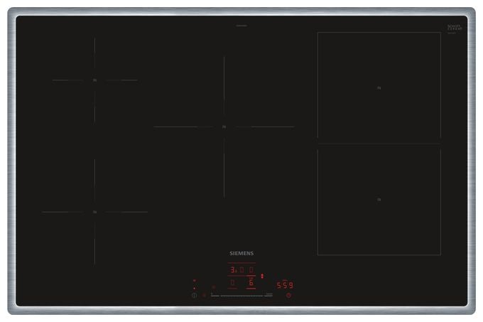 80 cm Induktions Kochfeld/Herdplatte 5 Zone(n) iQ500 ED845HWB1E autarkes 