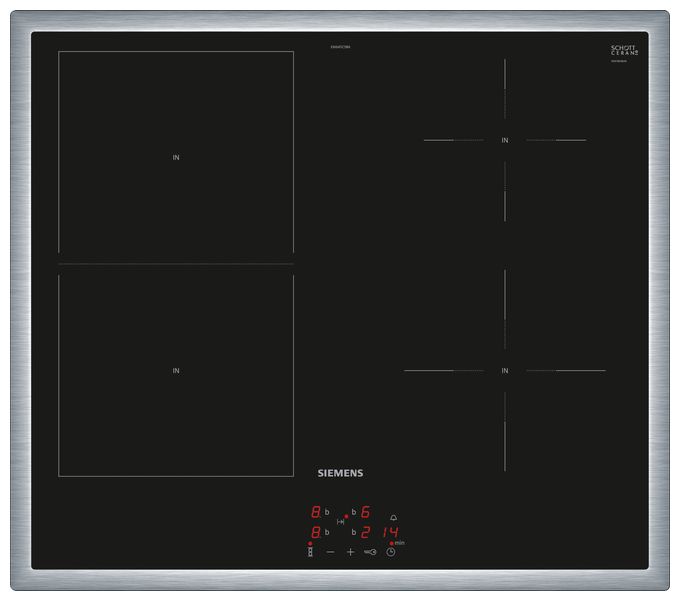 60 cm Induktions Kochfeld/Herdplatte 4 Zone(n) iQ500 EM645CSB6E herdgebundenes 