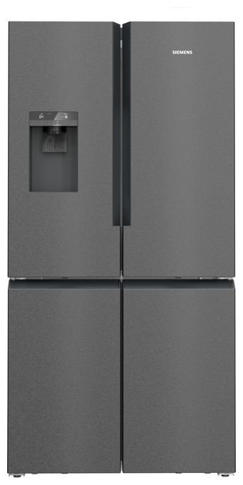 Side-by-Side Kühl-/ Gefrierkombination 375 l / 199 l 327 kWh NoFrost 1830 mm x 905 mm  iQ500 KF96DAXEA (Schwarz, Edelstahl) 