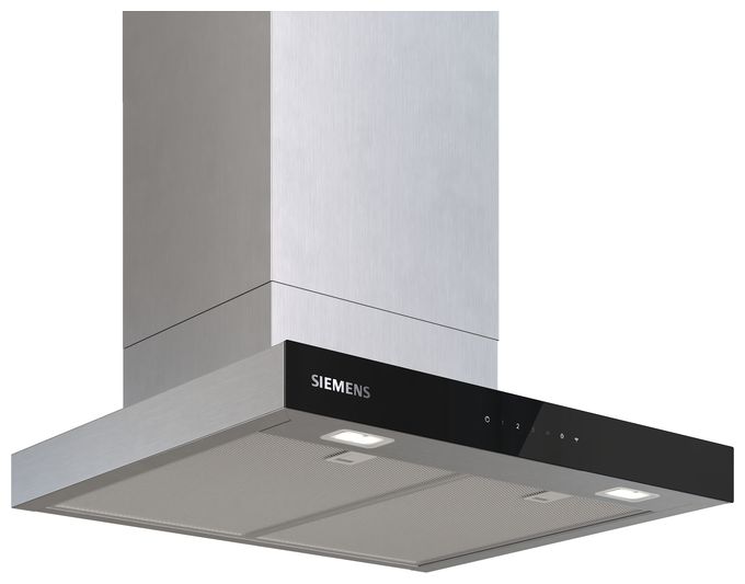 Abluft/Umluft Dunstabzugshaube/Esse Wand 60 cm (Schwarz, Edelstahl) iQ500 LC67BDN30 