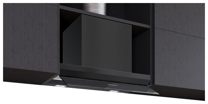 Abluft/Umluft Dunstabzugshaube/Esse Einbau 60 cm (Schwarz) iQ500 LJ67BDP60 