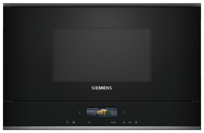 Einbau-Mikrowelle 900 W Größe: mittel Grill (Schwarz) iQ700 BE732L1B1 