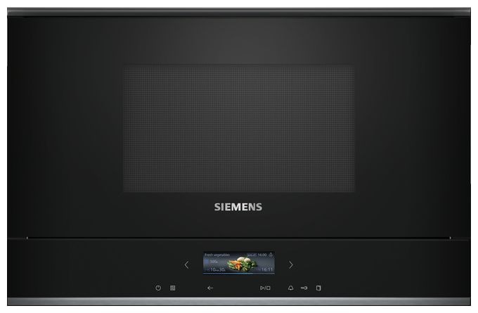 Einbau-Mikrowelle 900 W Größe: mittel 5 Stufen (Schwarz) iQ700 BF722R1B1 