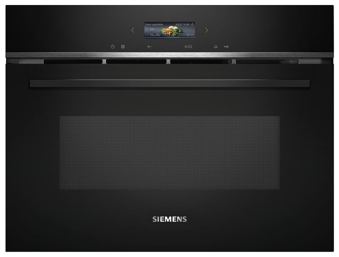 Einbau-Mikrowelle 1000 W Größe: groß 5 Stufen Grill (Schwarz) iQ700 CE732GXB1 