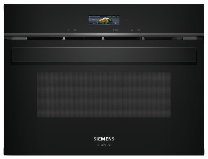 Einbau-Mikrowelle 1000 W Größe: groß 5 Stufen Grill (Schwarz) iQ700 CE932GXB1 