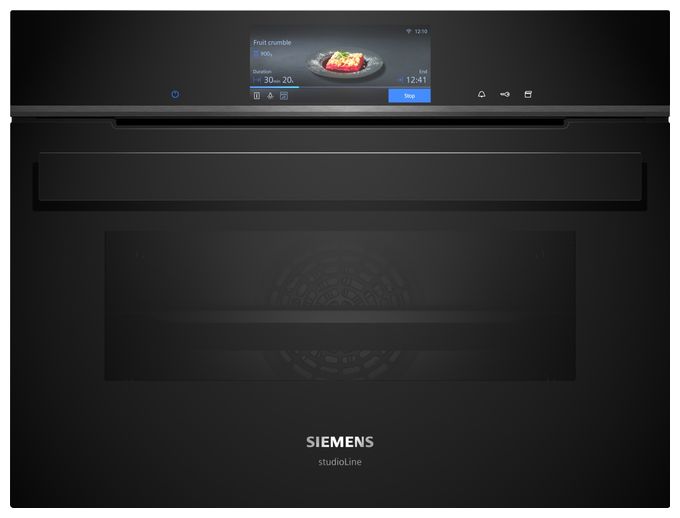Einbaubackofen kompakt Dampfgaren AutoClean (Schwarz) iQ700 CS938GCB2 