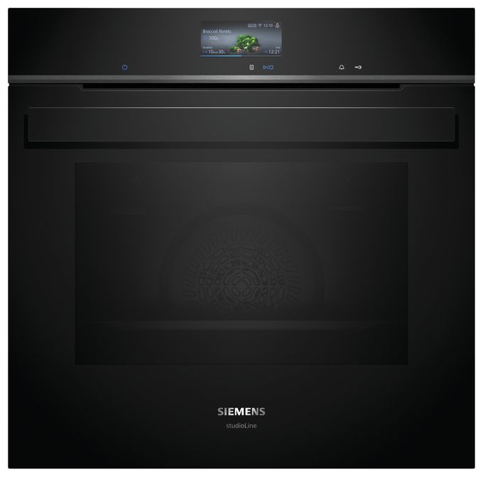 Einbaubackofen groß AutoClean (Edelstahl, Schwarz) iQ700 HB976GMB1 