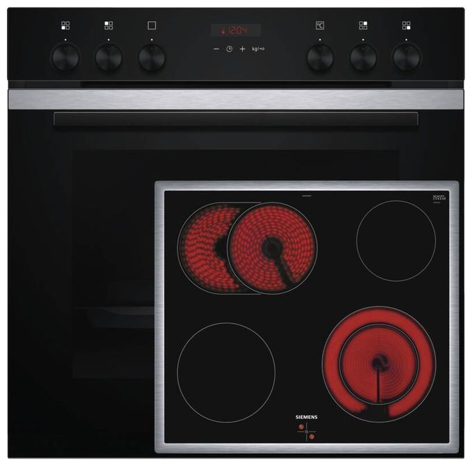 Herdset groß activeClean mit 60 cm Glaskeramikkochfeld PQ212KA03Z (HE273ABS3 + EA645GN17) 