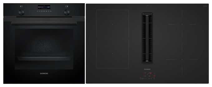 Backofen-Set groß AutoClean activeClean mit autarkem 80 cm Induktions Kochfeld PQ51A8BMAT (HB279GBB3 + ED81ABS16E) 