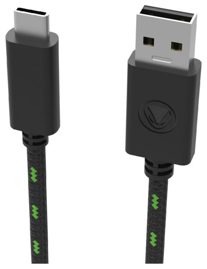 Stecker USB C auf USB A 5 m  Charge:Cable SX Pro (Schwarz, Grün) 