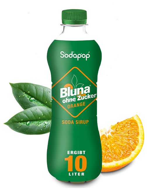 Dessertsirup 500 ml Bluna Sirup Orange Ohne Zucker 0,5l 