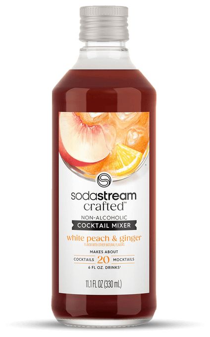 Karbonisierungssirup 330 ml Crafted Mixers Cocktail Weißer Pfirsich Ingwer 
