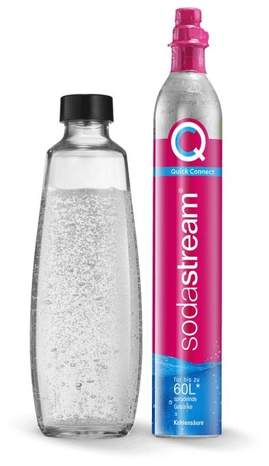 Glas Karbonisiererflasche Quick Connect Reservezylinder + 1 Glasflasche 