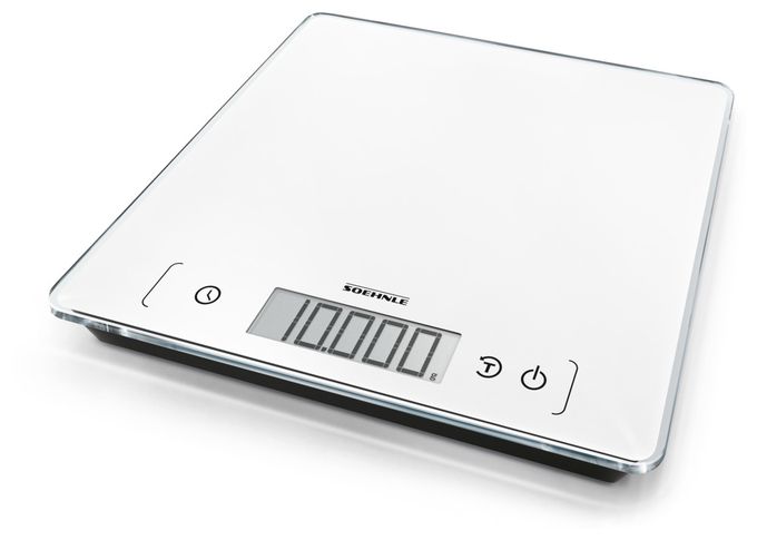 Elektronische Küchenwaage bis 10 kg Genauigkeit 1 g  61505 Page Comfort 400 (Weiß) 