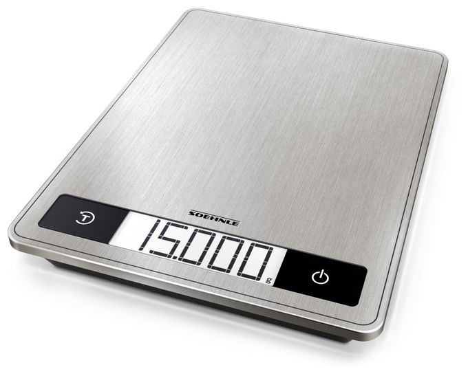 Elektronische Küchenwaage bis 15 kg Genauigkeit 1 g  61509 Page Profi 200 (Edelstahl) 