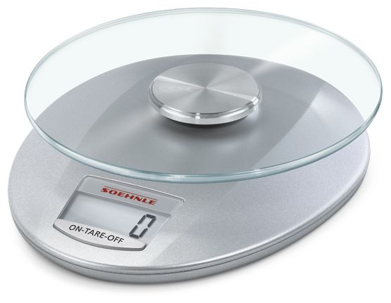Elektronische Küchenwaage bis 5 kg Genauigkeit 1 g  65856 Roma (Silber) 