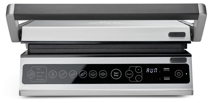 2000 W mit 280 x 250 mm Fläche  Contact Grill Pro (Grau) 